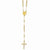 14K Two-Tone K& Rhodium Polished Rosary Necklace