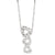 14K White Gold Diamond-Cut Polished-Heart Pendant On Necklace