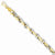 14K White and Yellow Gold Fancy Hollow Link Bracelet