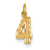 14ky Casted Small Diamond Cut Number 4 Charm hide-image