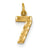 14ky Casted Small Diamond Cut Number 7 Charm hide-image