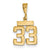 14k Gold Small Polished Number 33 Charm hide-image