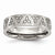 Stainless Steel Engraved Trinity Symbol Brushed 6mm Wedding Band
