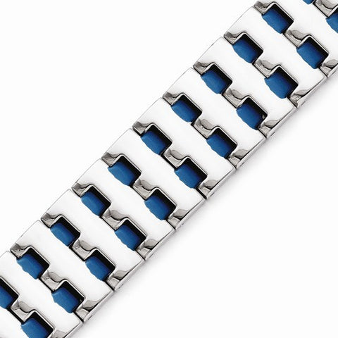 Stainless Steel Blue Ip-Plated Bracelet