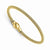 Stainless Steel Yellow Ip-Plated Polished & Textured Bracelet