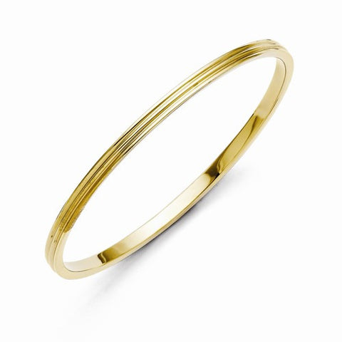 Stainless Steel Yellow Ip-Plated Bangle Bracelet