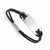 Stainless Steel Polished Id and Black Woven Leather Bracelet