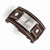 Stainless Steel Brown Leather Brushed Polished Buckle Bracelet