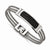 Stainless Steel Polished Black Ip-Plated Diamond Bracelet