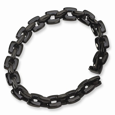Stainless Steel Black Ip-Plated Bracelet