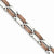Stainless Steel and Chocolate Color Ip-Plated Link Bracelet