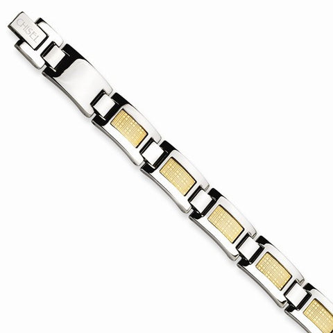 Stainless Steel 18K Gold Filled Accent Bracelet