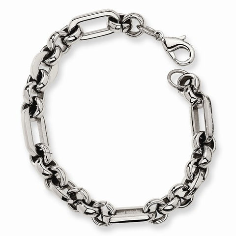Stainless Steel Fancy Link Bracelet