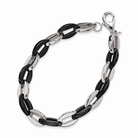 Stainless Steel Black Ip Plated Fancy Bracelet