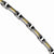 Stainless Steel Black Acrylic & Gold Ipg-Plated Bracelet