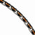Stainless Steel Black & Orange Rubber Bracelet