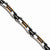 Stainless Steel Polished Black & Orange Polished Yurethane Bracelet