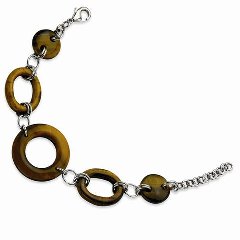 Stainless Steel Tigers Eye Bracelet