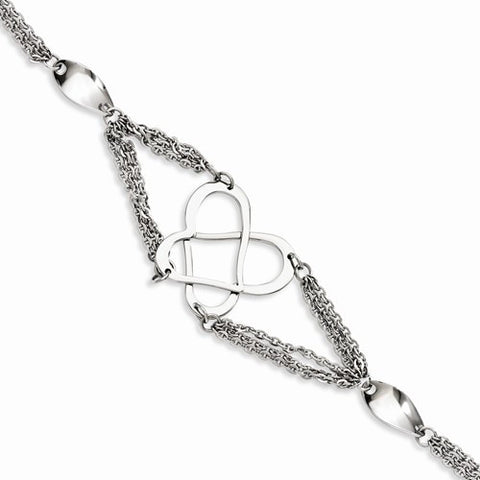 Stainless Steel Polished Butterfly Bracelet