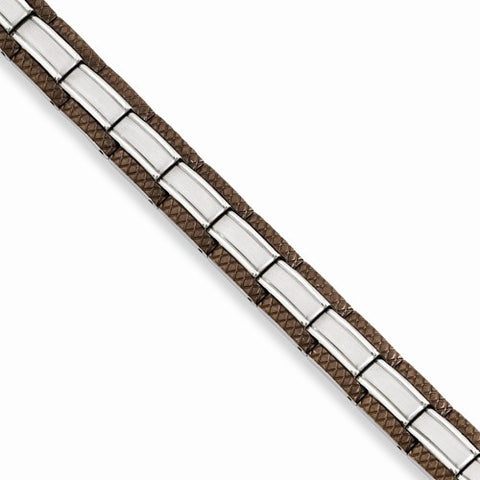 Stainless Steel Chocolate Ip-Plated Bracelet