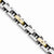 Stainless Steel & 14K Yellow Gold Accent with Diamonds Bracelet