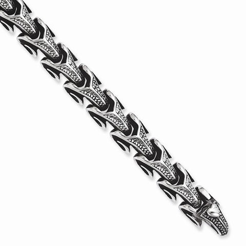 Stainless Steel Antiqued Bracelet