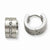 Stainle Steel CZ Hinged Hoop Earrings