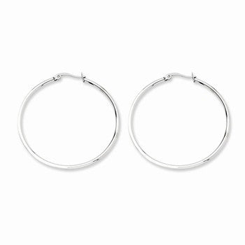 Stainle Steel 44.50mm Diameter Hoop Earrings