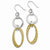Stainle Steel Yellow IP-plated Circles Link Earrings