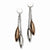 Stainle Steel Chocolate IP plated Dangle Post Earrings