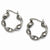 Stainle Steel Polished Twist Round Hoop Earrings