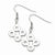 Stainle Steel Polished Connected Circles Dangle Earrings