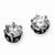 Stainle Steel Antiqued Round CZ Post Earrings