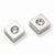 Stainle Steel CZ Brushed Diamond Shaped Post Earrings