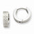 Stainle Steel Patterned Hinged Hoop Earrings