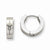 Stainle Steel Brushed Polished w/ Design Hinged Hoop Earrings