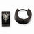 Stainle Steel Spider Black IP Plated Hinged Hoop Earrings