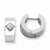 Stainle Steel CZ Polished Round Hinged Hoop Earrings