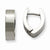 Stainle Steel Brushed Oval Hinged Hoop Earrings