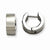 Stainle Steel Brushed Polished Hinged Hoop Earrings