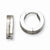 Stainle Steel Brushed Polished Hinged Hoop Earrings
