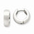 Stainle Steel Polished Round Hinged Hoop Earrings