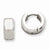 Stainle Steel Polished Hinged Hoop Earrings