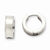 Stainle Steel Polished Brushed Round Hinged Hoop Earrings