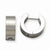 Stainle Steel Brushed Round Hinged Hoop Earrings