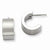 Stainle Steel Brushed Polished Post Hoop Earrings
