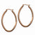Stainle Steel Chocolate Plated 50mm Oval Hoop Earrings