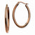Stainle Steel Chocolate Plated 40mm Oval Hoop Earrings