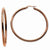 Stainle Steel Chocolate IP Plated Round Hoop Earrings