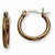 Stainle Steel Chocolate IP plated 15.5mm Hoop Earrings